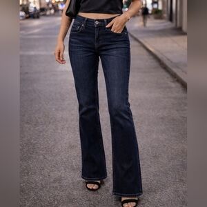 Hudson Jeans Dark Wash Flare Bootcut Jeans Women’s S 25 High Rise Stretch Denim